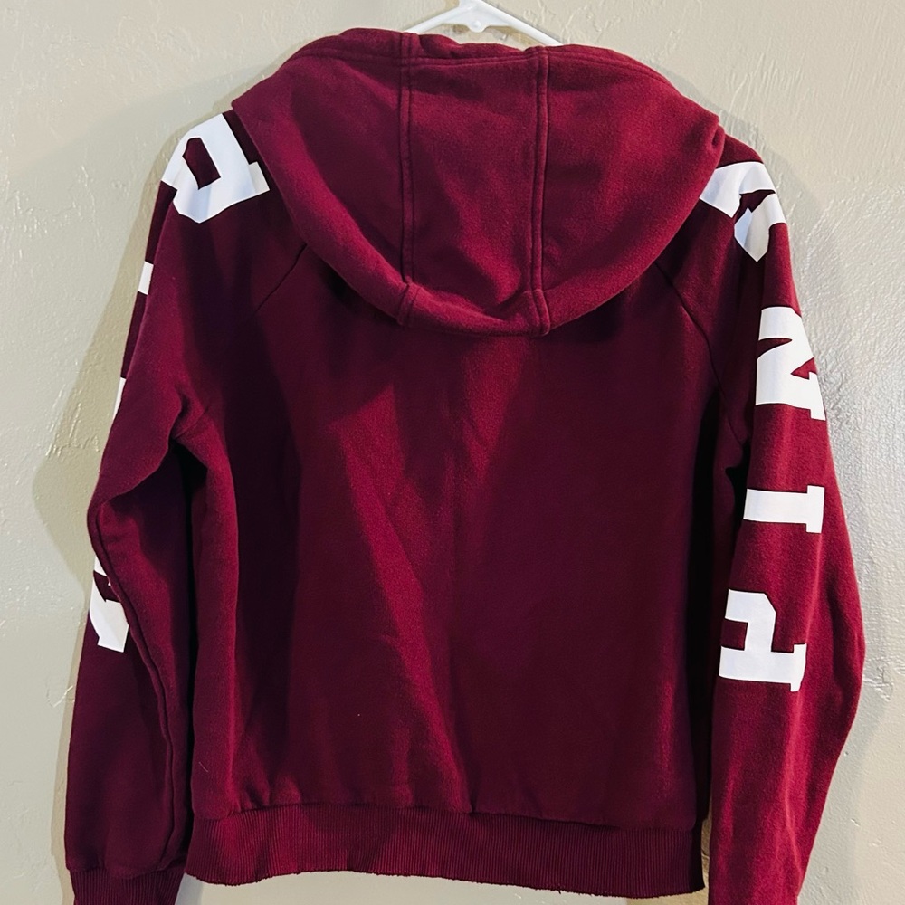 Victoria's Secret Maroon Zip-Up Hoodie - Picture 4 of 4